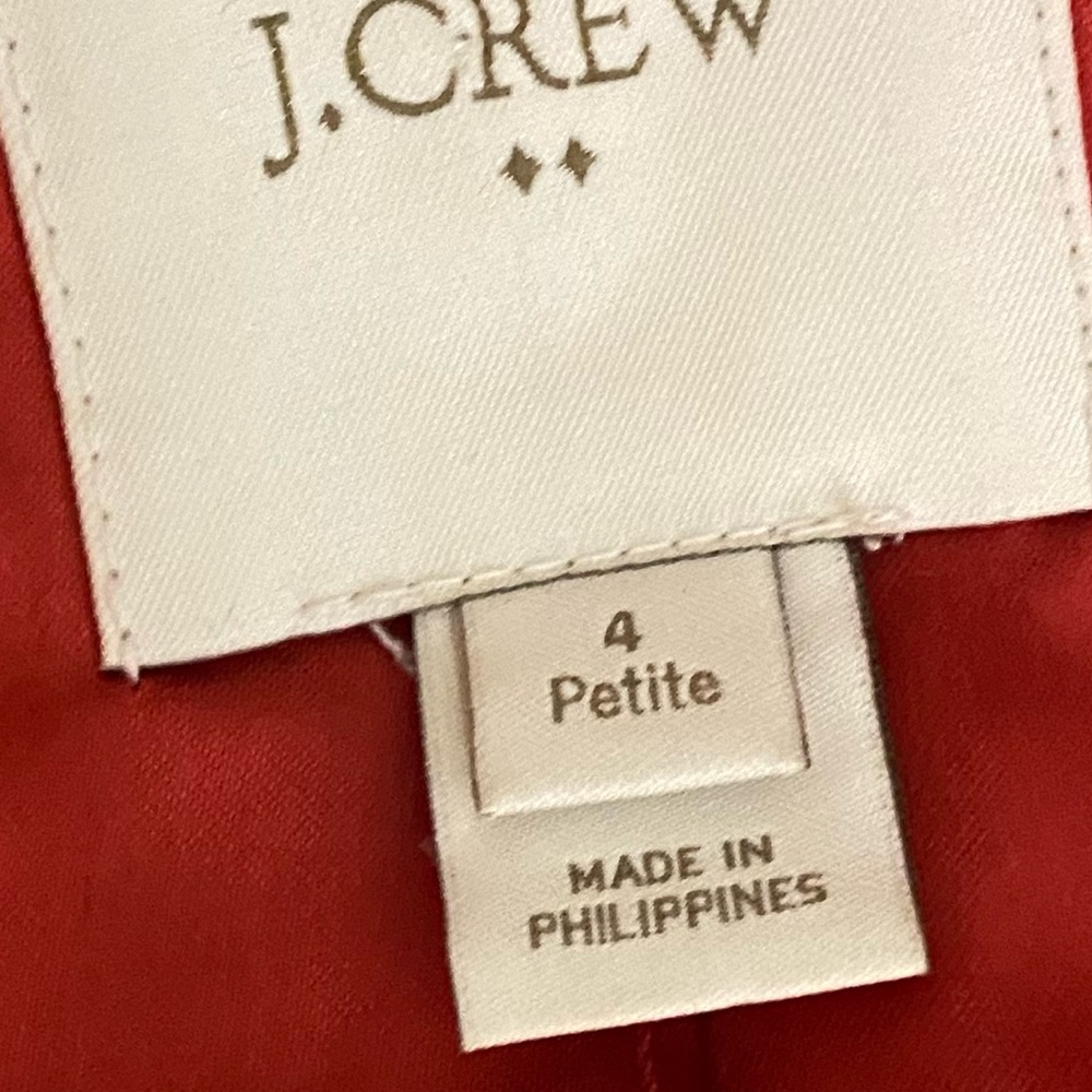 J. Crew Chateau Parka Wool Blend,Peacoat In Red Size 4 Petite. - Picture 10 of 12